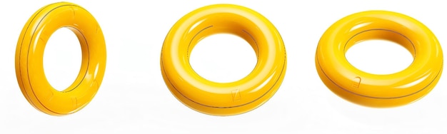 Photo a yellow inflatable ring