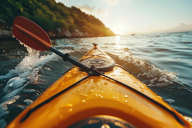 Yellow Kayak Near Shore