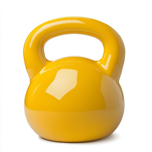 Yellow Kettlebell Fitness Equipment for Strength Training