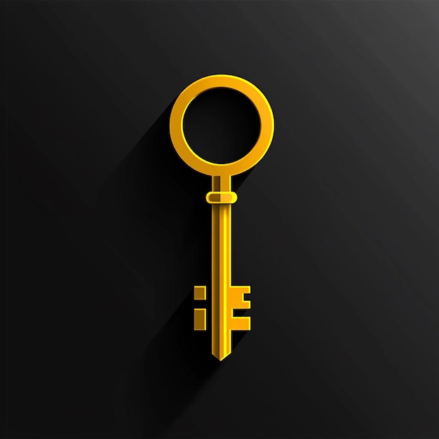 a yellow key that is shaped like a key