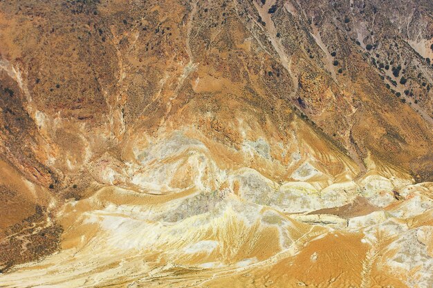 Yellow landscape of Nisyros volcano