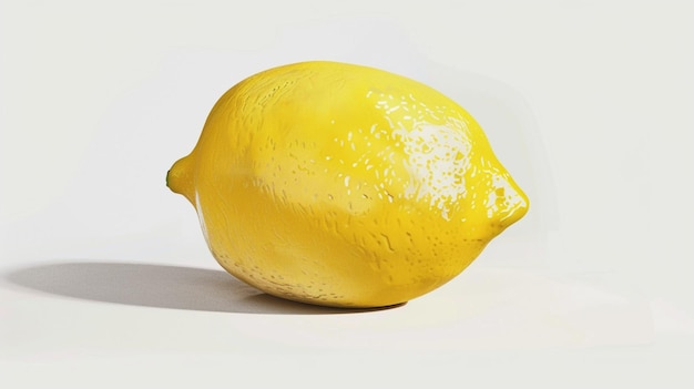 Photo a yellow lemon is on a white surface