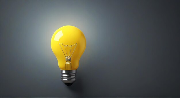 a yellow light bulb with a white bulb on it