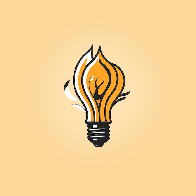 a yellow light with a flame on it