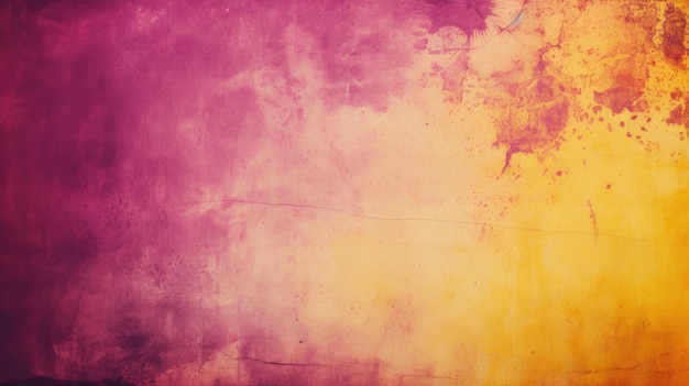 Yellow and Magenta Abstract Film Texture Background with Vintage Grunge Feel Old Retro Dirty