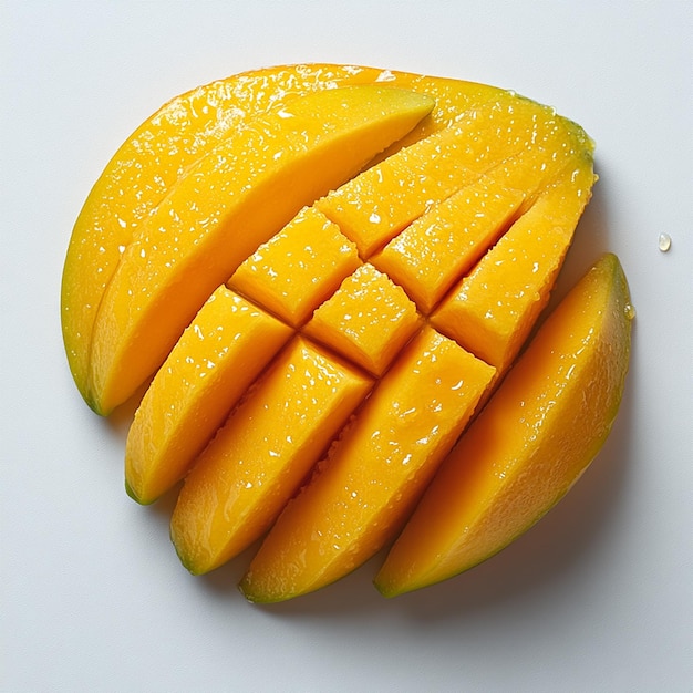 Photo yellow mango on a white background