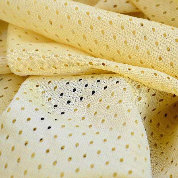 Yellow mesh sport wear fabric textile background pattern