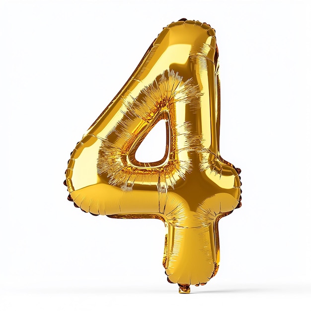 a yellow number 3 in a gold balloon