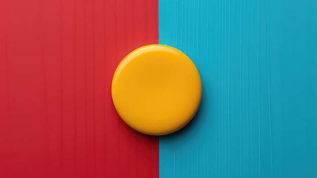 Photo a yellow object is placed on a red background