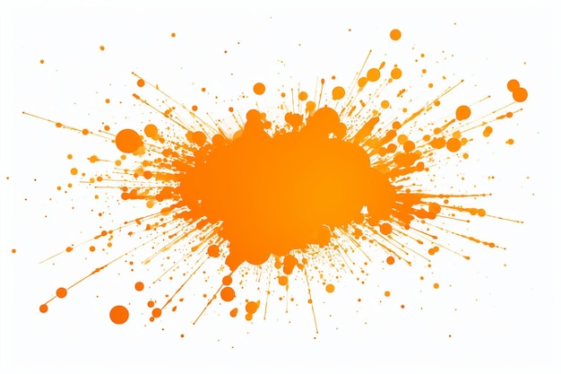 Photo a yellow and orange heart with orange paint on a white background