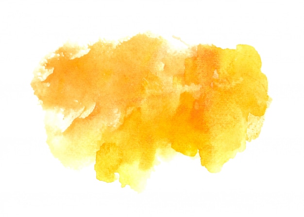 yellow orange watercolor stain paint stroke background 