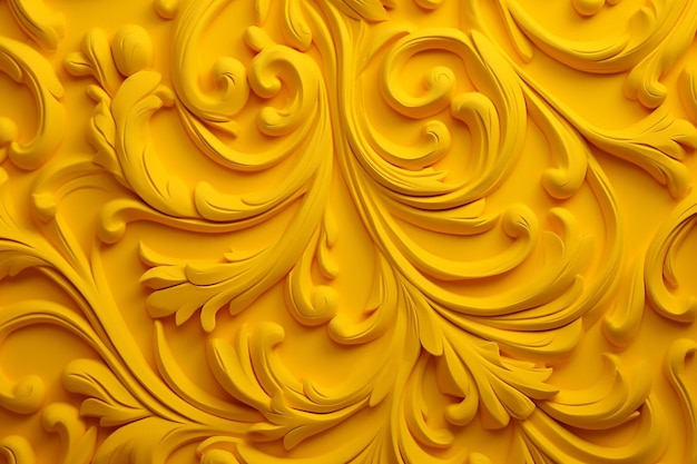 Yellow ornamental fuzzy background