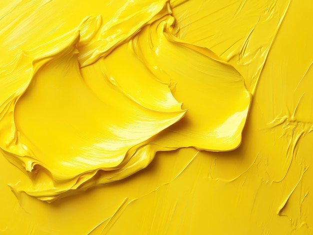 Yellow paint abstract texture background composition