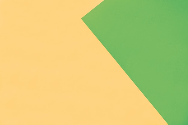 Yellow paper background with green triangle edge