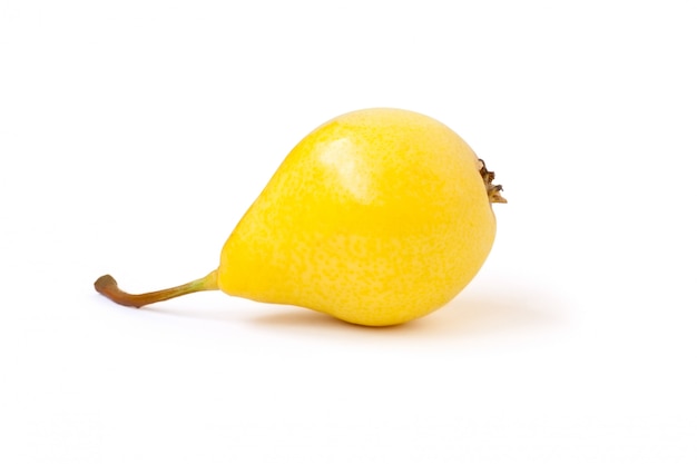 Yellow pear isolated on white