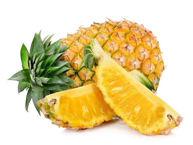 Yellow pineapple isolated