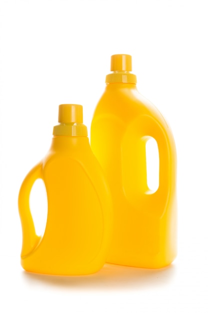 Yellow plastic containers