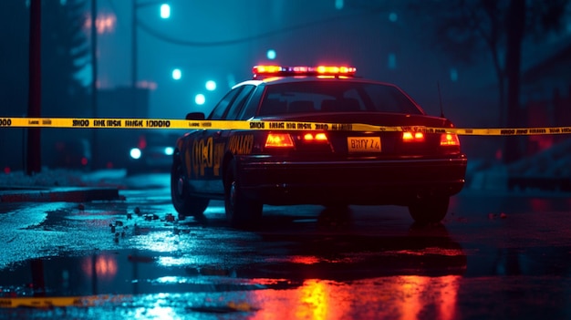 a yellow police car with the word taxi on the back