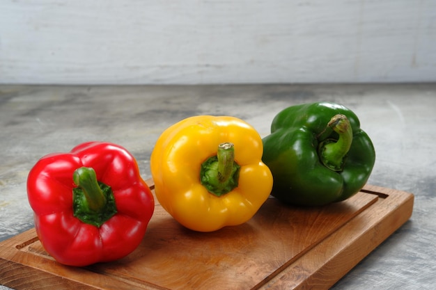 yellow,red,and green bell pepper