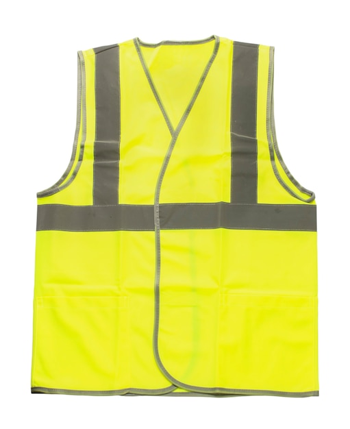 Yellow reflective vest isolated  