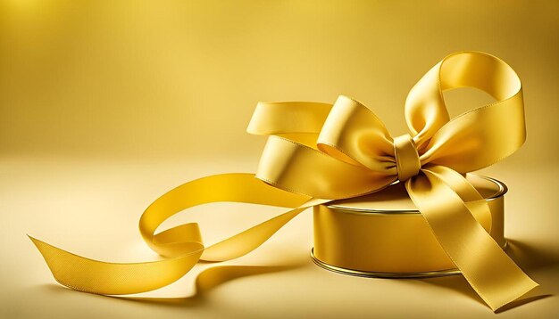 Yellow ribbon on yellowish background