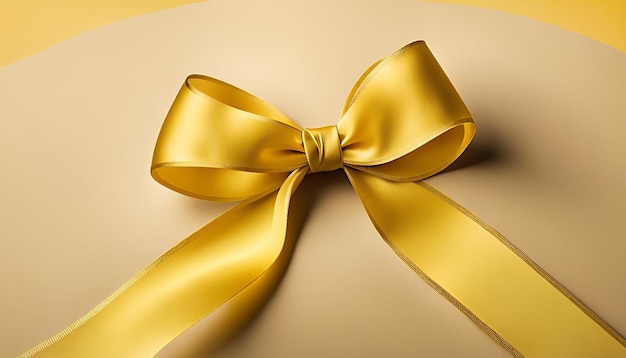 Yellow ribbon on yellowish background