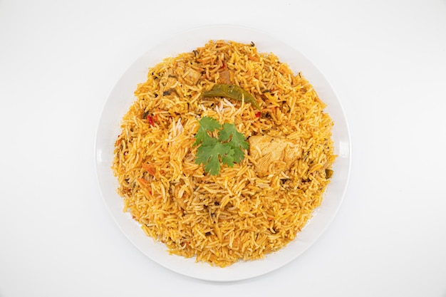 A Yellow rice on the table delicious and spicy cooked rice Image