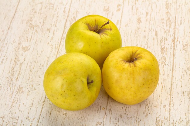 Yellow ripe apples