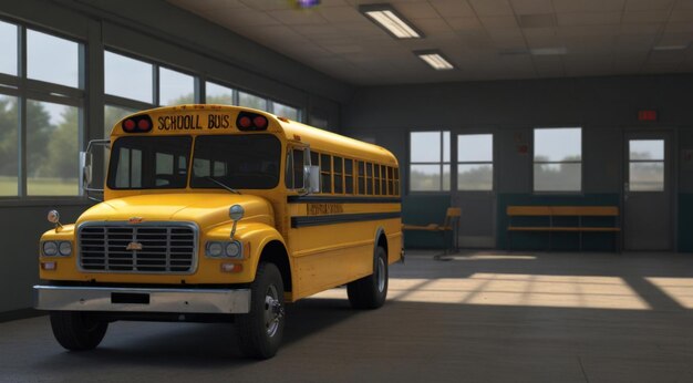 a yellow school bus with the word school on the front