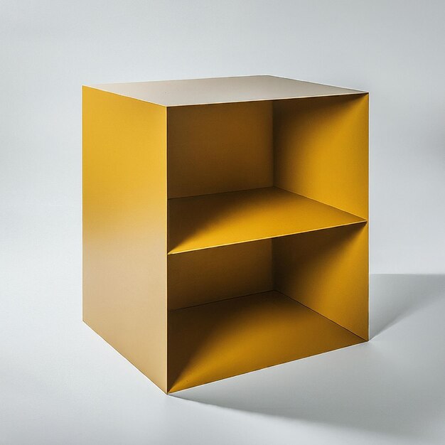 Photo a yellow shelf with a book shelf that says quot the bottom shelf quot