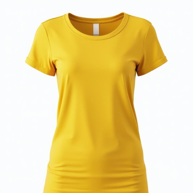 a yellow shirt with the word  t - shirt  on it