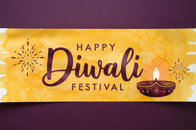 a yellow sign that says happy festival on it