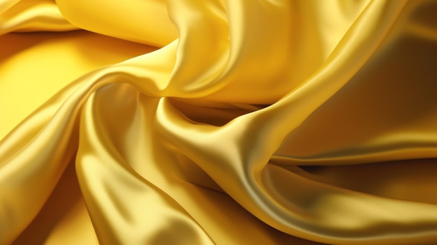 Yellow silk satin background