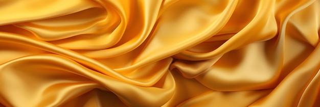 Yellow Silk Satin Draped Fabric Golden Banner Image For Website Background abstract Desktop Wallpaper