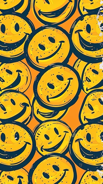 Photo a yellow smiley face is on a yellow background