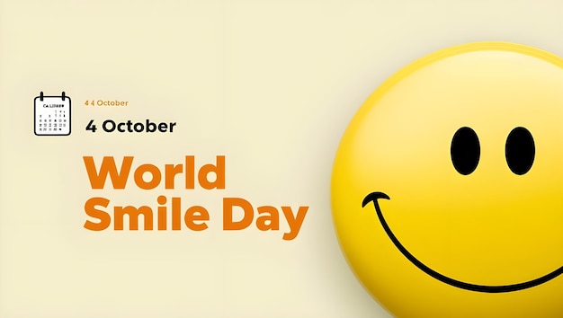 Photo a yellow smiley face with the words world day day day on the poster