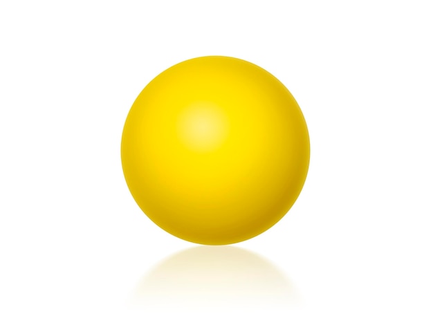 Yellow Spheres Isolated on white Background 3D render