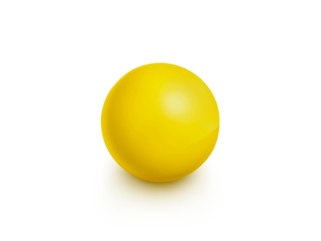 Yellow Spheres Isolated on white Background 3D render