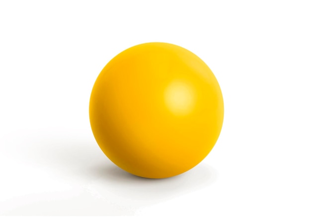 Yellow Spheres Isolated on white Background 3D render