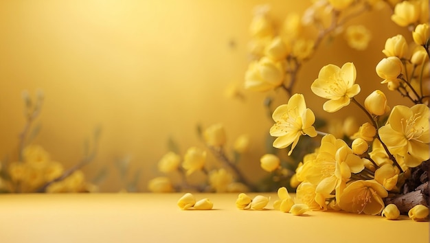 a yellow spring background