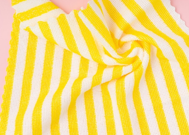 Yellow striped fabric perfect for background.