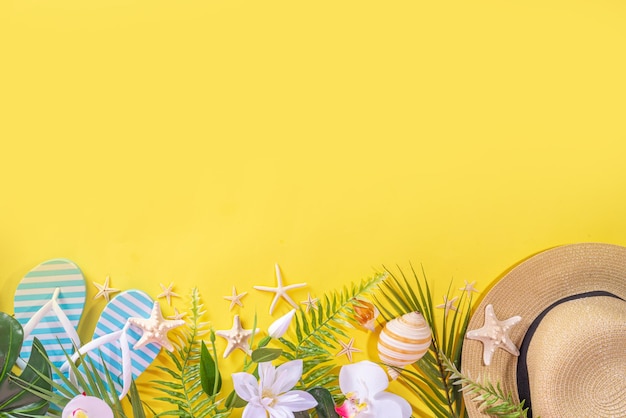 Yellow summer vacation background