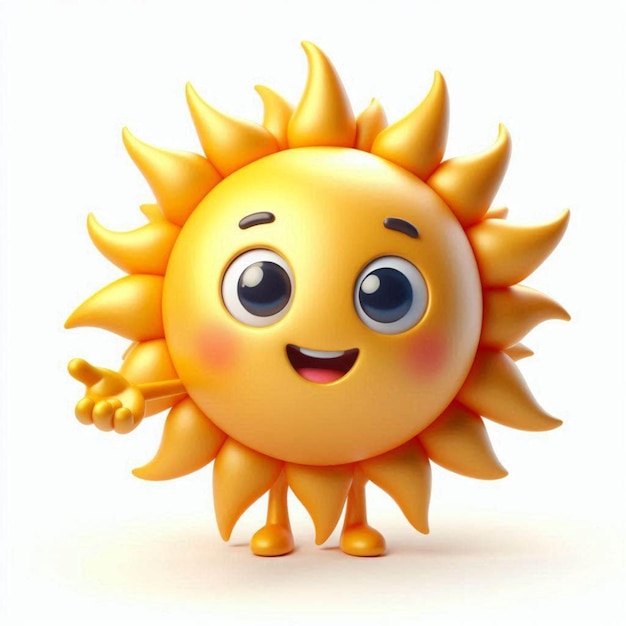 a yellow sun with blue eyes and a yellow sun on the front