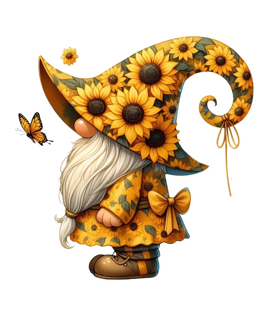 yellow sunflower gnomes