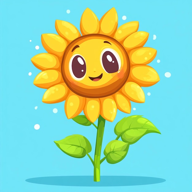 Photo a yellow sunflower with a smile on it