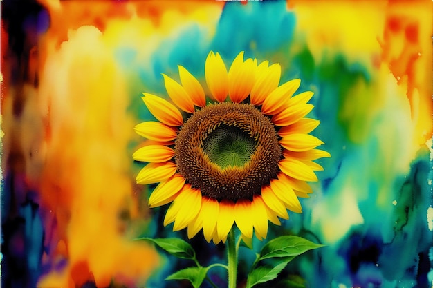 A yellow sunflower with the word sun on it