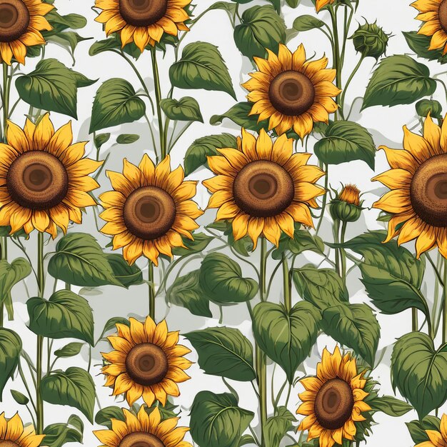 yellow sunflowers on a white background