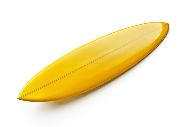 Photo a yellow surfboard with a yellow body is upside down