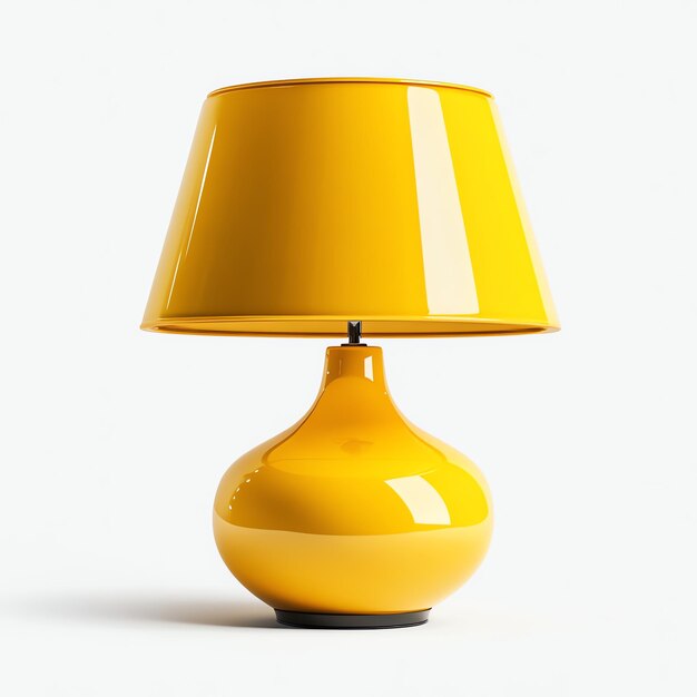 Photo yellow table lamp