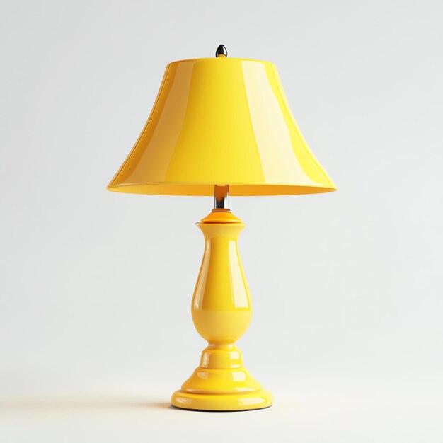 Photo yellow table lamp